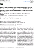 Cover page: Inferred basal friction and surface mass balance of the Northeast Greenland Ice Stream using data assimilation of ICESat (Ice Cloud and land Elevation Satellite) surface altimetry and ISSM (Ice Sheet System Model)