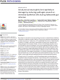 Cover page: Intraluminal neutrophils limit epithelium damage by reducing pathogen assault on intestinal epithelial cells during Salmonella gut infection