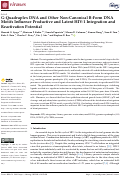 Cover page: G-Quadruplex DNA and Other Non-Canonical B-Form DNA Motifs Influence Productive and Latent HIV-1 Integration and Reactivation Potential