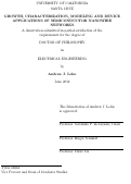 Cover page: Growth, Characterization, Modeling and Device Applications of Semiconductor Nanowire Networks