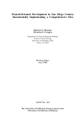 Cover page: Transit-Oriented Development in San Diego County: Incrementally Implementing a Comprehensive Idea
