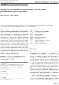 Cover page: Mining electron density for functionally relevant protein polysterism in crystal structures