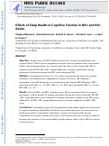 Cover page: Effects of Sleep Health on Cognitive Function in HIV+ and HIV– Adults