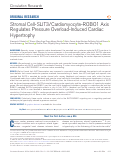 Cover page: Stromal Cell-SLIT3/Cardiomyocyte-ROBO1 Axis Regulates Pressure Overload-Induced Cardiac Hypertrophy