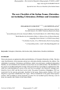 Cover page: The new Checklist of the Italian Fauna: Elateridae, not including Cebrioninae, Drilinae and Lissominae