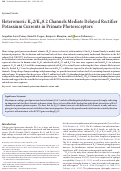 Cover page: Heteromeric KV2/KV8.2 Channels Mediate Delayed Rectifier Potassium Currents in Primate Photoreceptors.