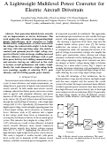 Cover page: A Lightweight Multilevel Power Converter for Electric Aircraft Drivetrain