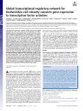 Cover page: Global transcriptional regulatory network for Escherichia coli robustly connects gene expression to transcription factor activities