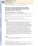 Cover page: Exploratory time varying lagged regression: modeling association of cognitive and functional trajectories with expected clinic visits in older adults.