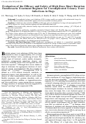 Cover page: Evaluation of the efficacy and safety of high dose short duration enrofloxacin treatment regimen for uncomplicated urinary tract infections in dogs.