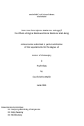 Cover page: Does Your Smartphone Make You Unhappy? The Effects of Digital Media and Social Media on Well-Being