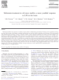 Cover page: Melatonin treatment in old mice enables a more youthful response to LPS in the brain