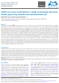 Cover page: Cattle are more motivated for a high-concentrate diet than Sudan grass hay, despite low reticulorumen pH.