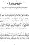 Cover page: Multi-level spectral deferred corrections scheme for the shallow water equations on the rotating sphere
