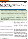 Cover page: Sleep disruption and activation of cellular inflammation mediate heightened pain sensitivity: a randomized clinical trial