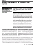 Cover page: Critical transitions in the Amazon forest system.