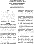 Cover page: Predicting Behavior from the World: Naive Behaviorism in Lay Decision Theory