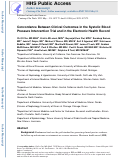 Cover page: Concordance between clinical outcomes in the Systolic Blood Pressure Intervention Trial and in the electronic health record.