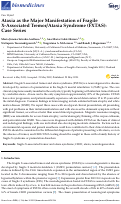 Cover page: Ataxia as the Major Manifestation of Fragile X-Associated Tremor/Ataxia Syndrome (FXTAS): Case Series