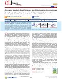 Cover page: Accessing Medium-Sized Rings via Vinyl Carbocation Intermediates.