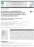 Cover page: Development of a mechanism-based pharmacokinetic/pharmacodynamic model to characterize the thermoregulatory effects of serotonergic drugs in mice