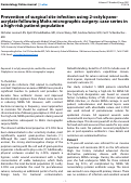 Cover page: Prevention of surgical site infection using 2-octylcyanoacrylate following Mohs micrographic surgery: case series in a high-risk patient population