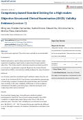 Cover page: Competency-based Standard Setting for a High-stakes Objective Structured Clinical Examination (OSCE): Validity Evidence.