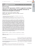 Cover page: Induced CNS expression of CXCL1 augments neurologic disease in a murine model of multiple sclerosis via enhanced neutrophil recruitment