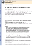 Cover page: The plastic nature of the human bone-periodontal ligament-tooth fibrous joint.