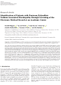 Cover page: Identification of Patients with Pentosan Polysulfate Sodium-Associated Maculopathy through Screening of the Electronic Medical Record at an Academic Center.