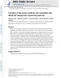 Cover page: Evaluation of Data Analysis Platforms and Compatibility with MALDI-TOF Imaging Mass Spectrometry Data Sets