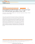 Cover page: Conjugated polyelectrolyte hole transport layer for inverted-type perovskite solar cells.