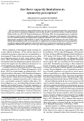 Cover page: Are there capacity limitations in symmetry perception?