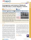 Cover page: Consequences and Control of Multiscale Order/Disorder in Chiral Magnetic Textures.