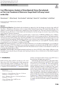 Cover page: Cost-Effectiveness Analysis of Atezolizumab Versus Durvalumab as First-Line Treatment of Extensive-Stage Small-Cell Lung Cancer in the USA.