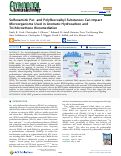 Cover page: Sulfonamide Per- and Polyfluoroalkyl Substances Can Impact Microorganisms Used in Aromatic Hydrocarbon and Trichloroethene Bioremediation.