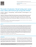 Cover page: The matter of motivation: Striatal resting-state connectivity is dissociable between grit and growth mindset