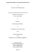 Cover page: Computational Methods for Evaluating Microbial Diversity