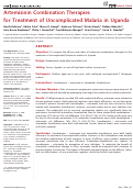 Cover page: Artemisinin combination therapies for treatment of uncomplicated malaria in Uganda.