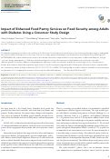 Cover page: Impact of Enhanced Food Pantry Services on Food Security among Adults with Diabetes Using a Crossover Study Design