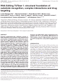 Cover page: RNA Editing TUTase 1: structural foundation of substrate recognition, complex interactions and drug targeting