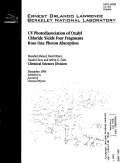 Cover page: UV Photodissociation of Oxalyl Chloride Yields Four Fragments from One Photon Absorption