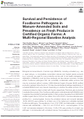 Cover page: Survival and Persistence of Foodborne Pathogens in Manure-Amended Soils and Prevalence on Fresh Produce in Certified Organic Farms: A Multi-Regional Baseline Analysis