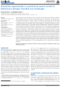 Cover page: Prevention approaches in a preclinical canine model of Alzheimer’s disease: benefits and challenges