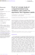 Cover page: Proof-of-concept study of compartmentalized lung ventilation using system for asymmetric flow regulation (SAFR).