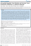Cover page: Drosophila Regulate Yeast Density and Increase Yeast Community Similarity in a Natural Substrate