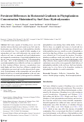 Cover page: Persistent Differences in Horizontal Gradients in Phytoplankton Concentration Maintained by Surf Zone Hydrodynamics