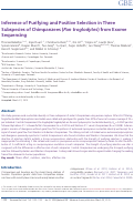 Cover page: Inference of Purifying and Positive Selection in Three Subspecies of Chimpanzees (Pan troglodytes) from Exome Sequencing