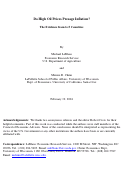 Cover page: Do High Oil Prices Presage Inflation?  The Evidence from G-5 Countries