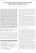 Cover page: The Disconnect Between Extracorporeal Circulation and the Microcirculation: A Review